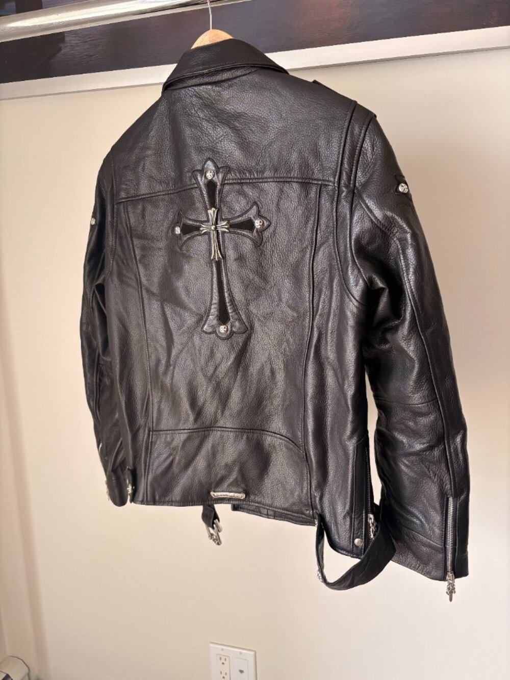 CHROME HEARTS LEATHER JACKET (BLACK)